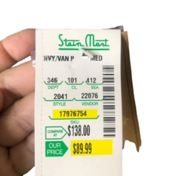 NWT Peck & Peck Navy/Vanilla Belted Fully Lined Coat Size M - Picture 9 of 12